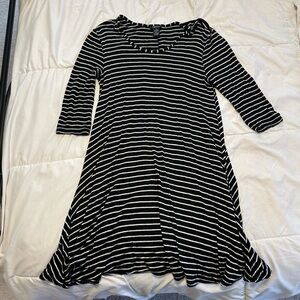 Rue21 Black and White Striped Top